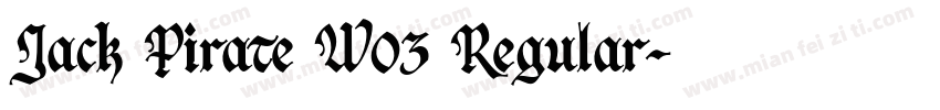 Jack Pirate W03 Regular字体转换